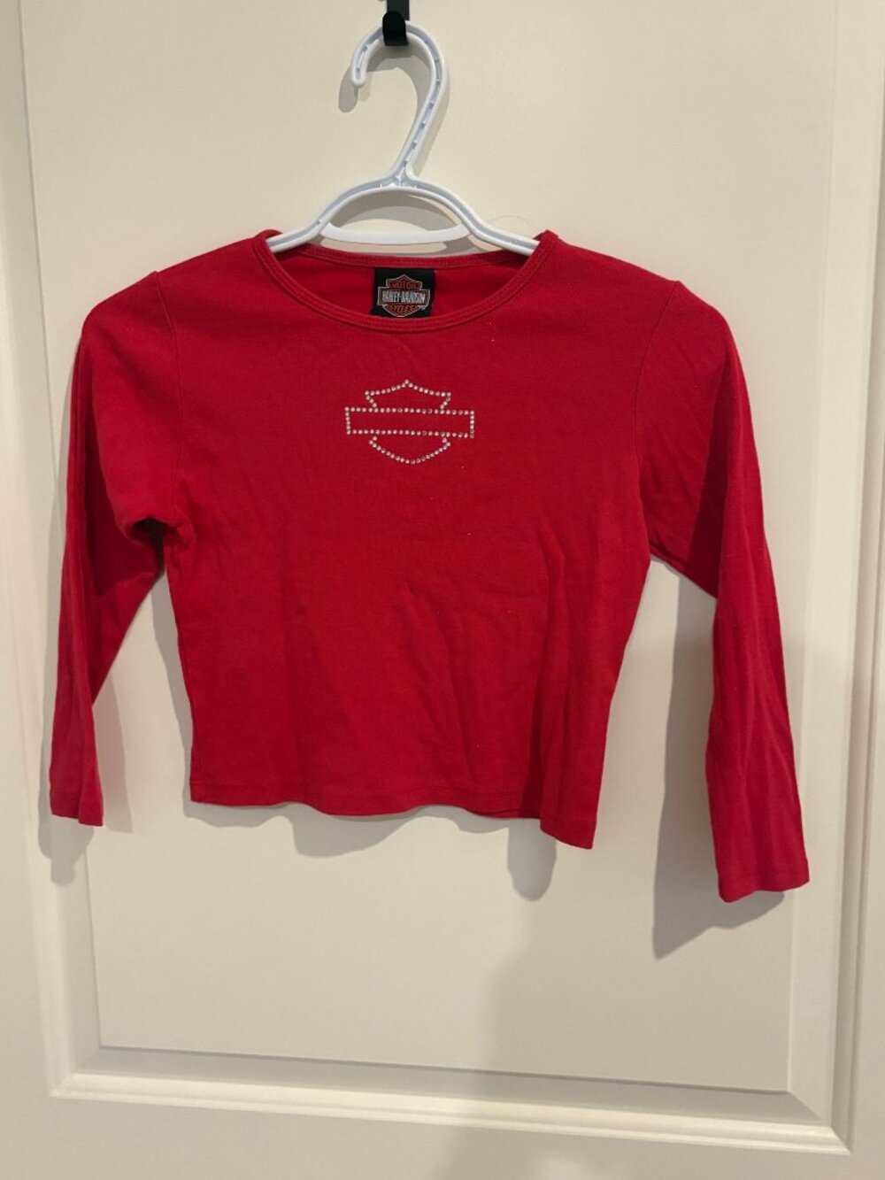 Sparkly Red Harley-Davidson Top for Girls